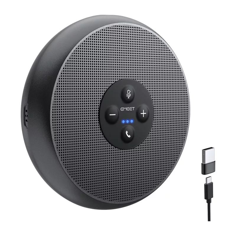 EMEET OfficeCore M1A Altavoz de Conferencia - USB-C y Bluetooth 5.0, cancelación de ruido por IA, captación de voz 360°