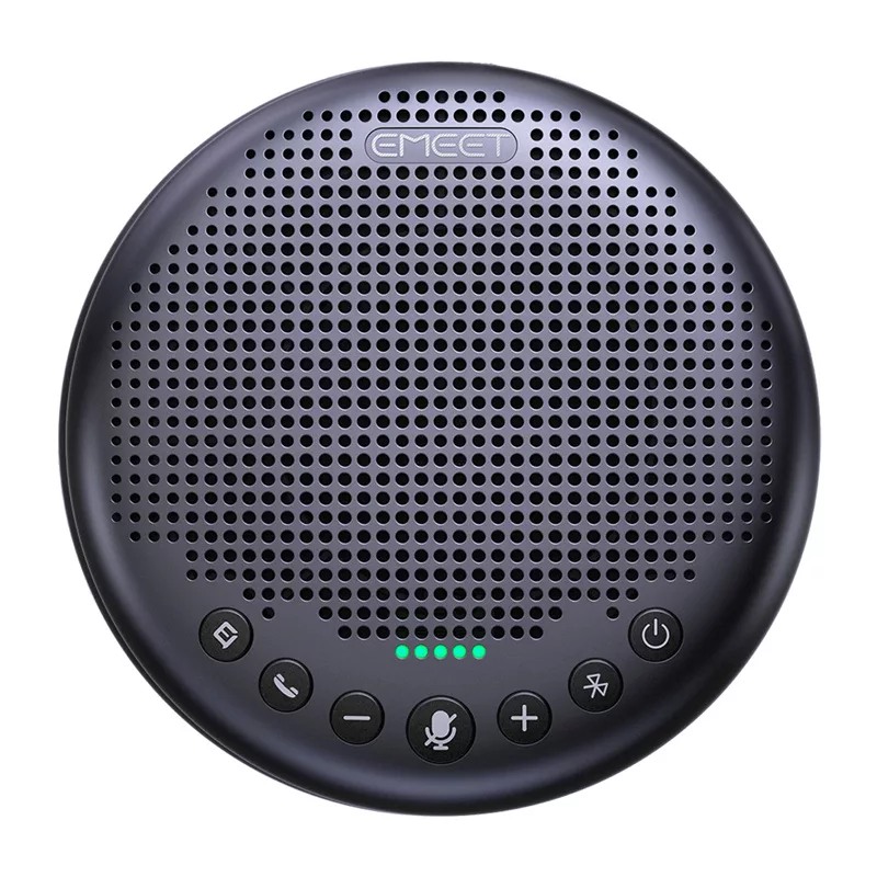 EMEET OfficeCore Luna Plus Kit Sistema de Conferencia - Set de altavoces duales con Daisy Chain, micrófono omnidireccional 360°, USB-C y Bluetooth 5.0, cancelación de ruido, batería de 15h