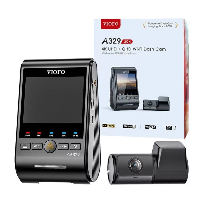 VIOFO A329S-2CH Dashcam de doble canal 4K+2K con GPS y Wi-Fi