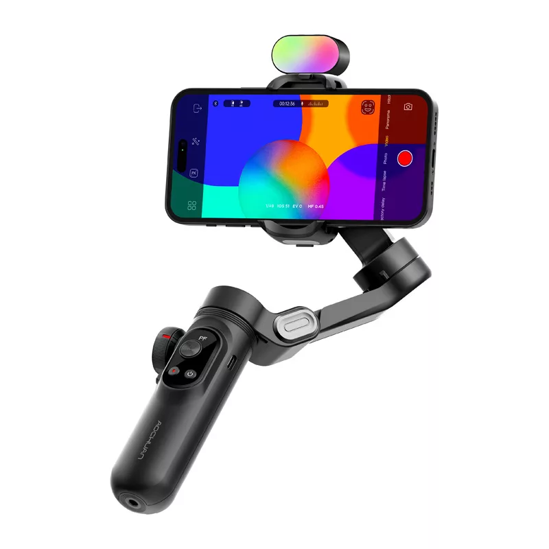 AOCHUAN X Pro gimbal con iluminación RGB (negro)