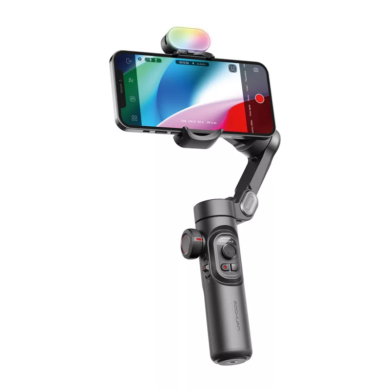AOCHUAN XE gimbal con iluminación RGB (negro)