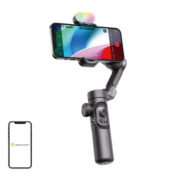 AOCHUAN XE gimbal con iluminación RGB (negro)