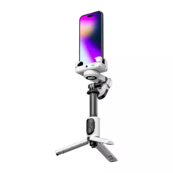 AOCHUAN M1 Pro gimbal con iluminación RGB (blanco)
