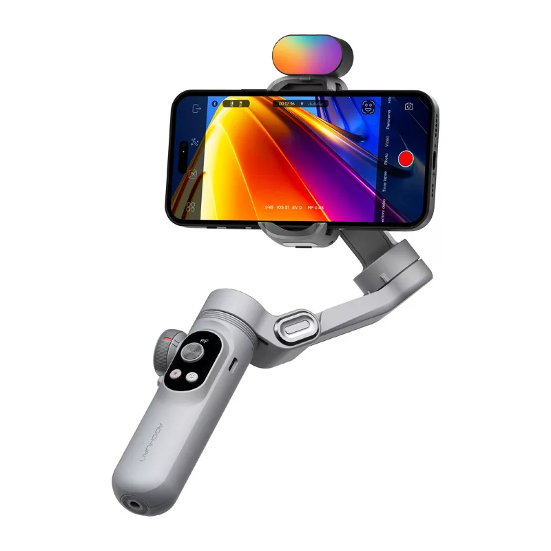 AOCHUAN X Pro gimbal con iluminación RGB (gris)