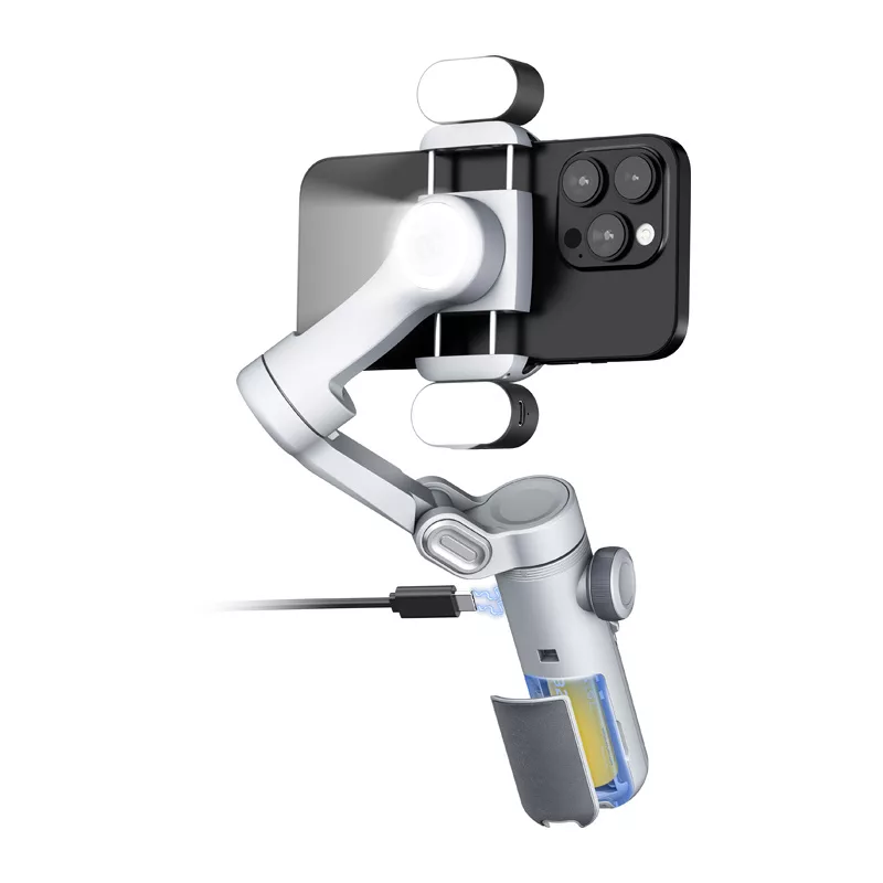 AOCHUAN X Pro gimbal con iluminación RGB (gris)