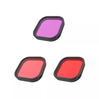 TELESIN Set de filtros impermeables para objetivo para GoPro Hero 9 / Hero 10 / Hero 11 / Hero 12 (GP-FLT-904)