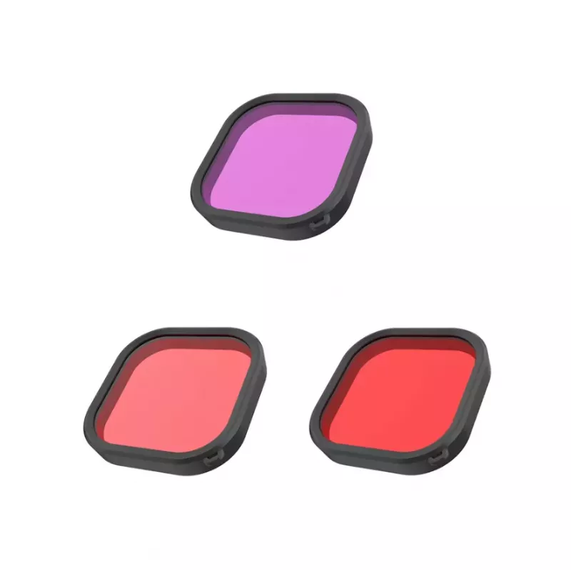 TELESIN Set de filtros impermeables para objetivo para GoPro Hero 9 / Hero 10 / Hero 11 / Hero 12 (GP-FLT-904)