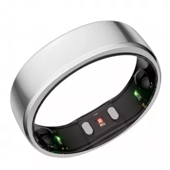 RingConn Smart Ring Gen2 para hombre y mujer - Wearable de seguimiento del sueño y fitness - Frecuencia cardíaca - Future Silver Talla 7