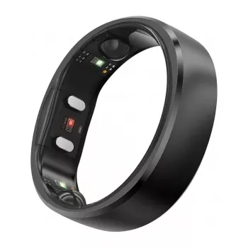 RingConn Smart Ring Gen2 para hombre y mujer - Wearable de seguimiento del sueño y fitness - Frecuencia cardíaca - Negro mate Talla 8