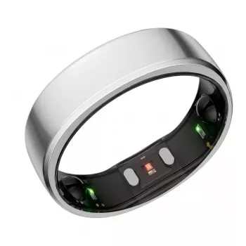 RingConn Smart Ring Gen2 para hombre y mujer - Wearable de seguimiento del sueño y fitness - Frecuencia cardíaca - Future Silver Talla 10