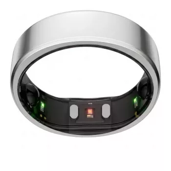 RingConn Smart Ring Gen2 para hombre y mujer - Wearable de seguimiento del sueño y fitness - Frecuencia cardíaca - Future Silver Talla 12
