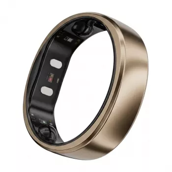 RingConn Smart Ring Gen2 Air para hombre y mujer - Wearable de seguimiento del sueño y fitness - Frecuencia cardíaca - Dune Gold Talla 12