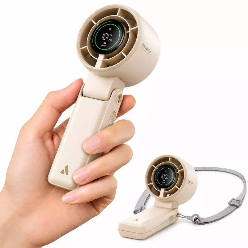 Aecooly Halo 02 Ventilador de mano portátil, beige