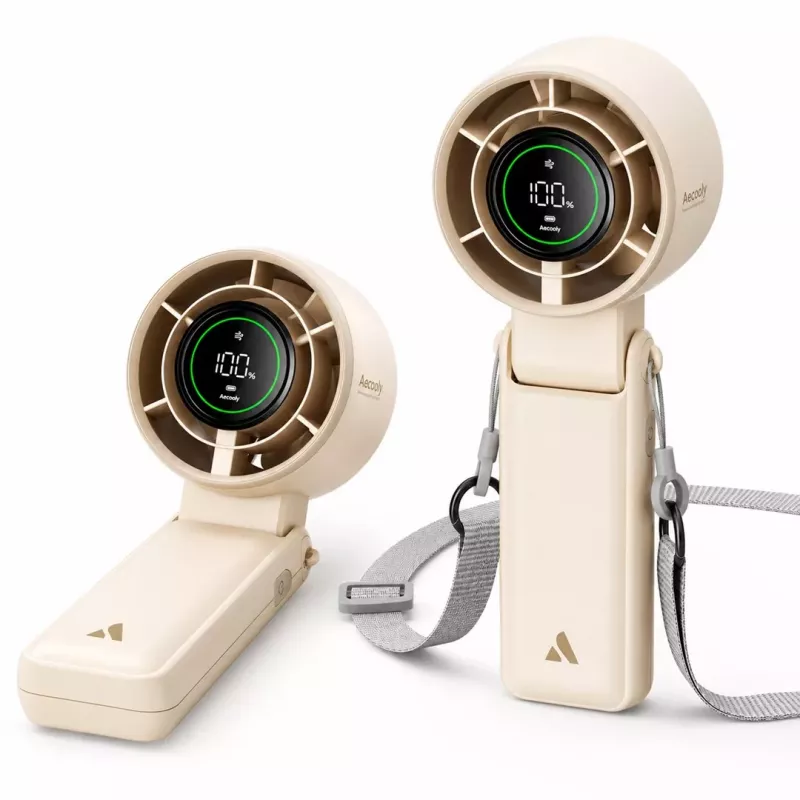 Aecooly Halo 02 Ventilador de mano portátil, beige