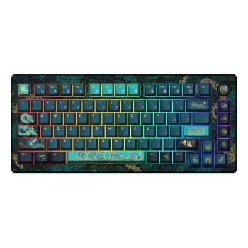 AKKO MOD007V3 HE Teclado Mecánico con Cable 75% con Interruptores de Efecto Hall, Carcasa de Aluminio CNC, Teclas PBT-ASA, RGB, Negro