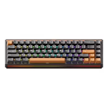 AKKO RAY68-HE Brown Teclado Mecánico Gaming 68 Teclas Tri-Modo Inalámbrico