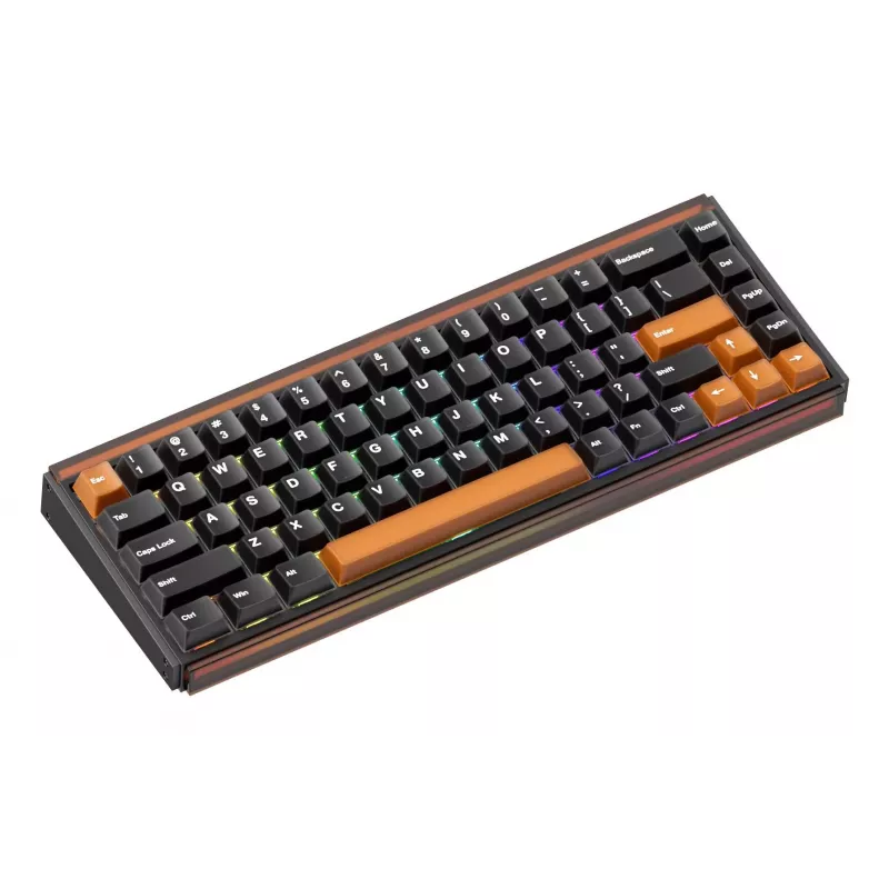AKKO RAY68-HE Brown Teclado Mecánico Gaming 68 Teclas Tri-Modo Inalámbrico