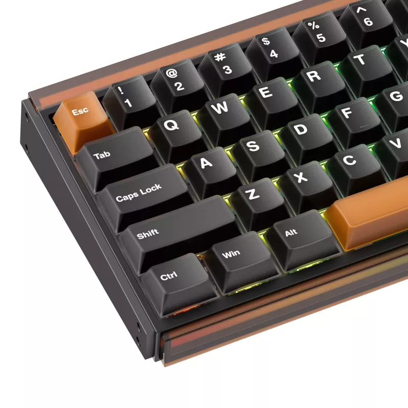 AKKO RAY68-HE Brown Teclado Mecánico Gaming 68 Teclas Tri-Modo Inalámbrico