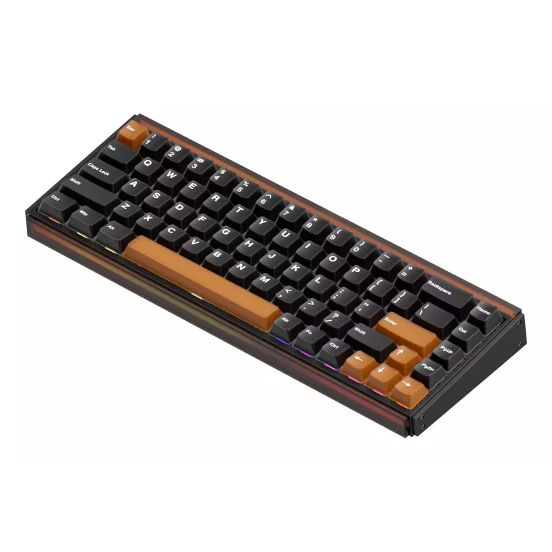 AKKO RAY68-HE Brown Teclado Mecánico Gaming 68 Teclas Tri-Modo Inalámbrico
