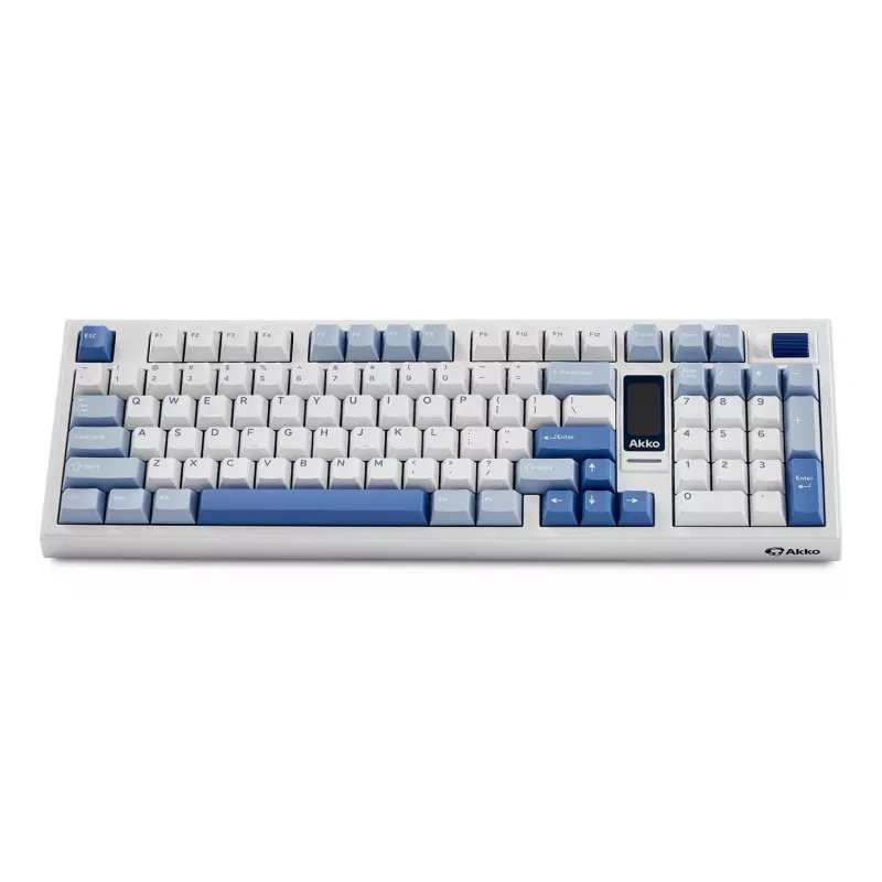 AKKO 5098B Glacier Teclado Mecánico 98 Teclas Tri-Modo (Blanco/Azul/Gris)