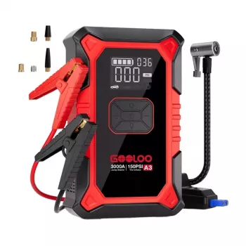 GOOLOO A3 arrancador 2 en 1 con compresor 4000A 26800mAh 150 PSI