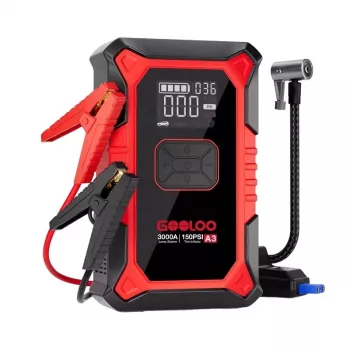 GOOLOO A3 arrancador 2 en 1 con compresor 4000A 26800mAh 150 PSI
