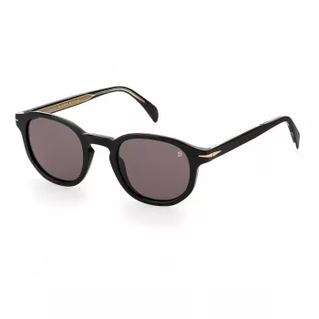 DAVID BECKHAM DB-1007-S-807 gafas de sol hombre cuadradas - montura negra, lentes grises, 49 mm
