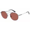 LEVI'S LV-1013-S-010 gafas de sol unisex rectangulares - montura negra lentes grises 54mm
