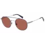 LEVI'S LV-1013-S-010 gafas de sol unisex rectangulares - montura negra lentes grises 54mm