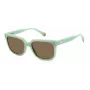 POLAROID PLD6191S1ED Gafas de sol unisex rectangulares - Montura negra lentes grises polarizadas 54mm
