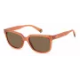 POLAROID PLD6191S733 Gafas de sol unisex rectangulares - Montura negra, lentes grises polarizadas, 54 mm