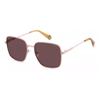 Polaroid PLD6194SX8KJ Gafas de sol mujer rectangulares polarizadas - Negro/Gris