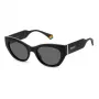 Polaroid PLD6199SX807 Gafas de sol mujer - Montura negra, lentes grises polarizadas, 50 mm