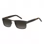 Tommy Hilfiger Hombre TH-1974-S-SVK Gafas de sol rectangulares negro/gris 57mm