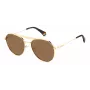 POLAROID PLD6211SXJ5G Gafas de sol unisex - montura negra, lentes grises polarizadas, 57 mm