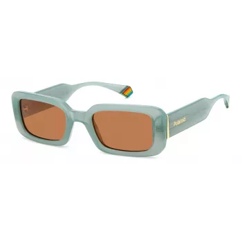 Polaroid PLD6208SX1ED Gafas de sol de mujer estilo ojo de gato - montura negra, lentes grises polarizadas - 52 mm
