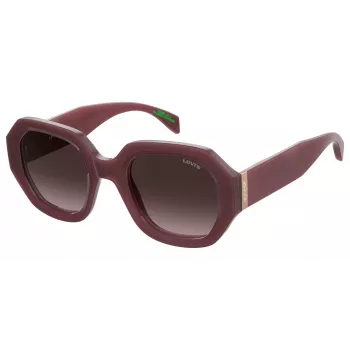 LEVI'S LV-1066-S-LHF Gafas de sol de mujer rectangulares Havana marrón degradado 51 mm