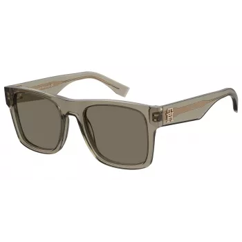 Tommy Hilfiger Gafas de sol de mujer TH-2118-S-10A montura negra lentes grises 53 mm