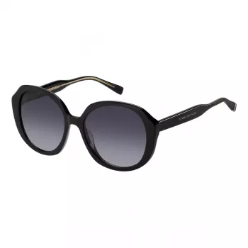 Tommy Hilfiger Gafas de sol de mujer TH-2106-S-807 - montura negra, lentes grises, 54 mm