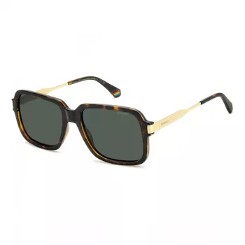 Gafas de sol rectangulares de hombre Polaroid PLD6220SX086 - Havana/marrón - 56/18/140 mm