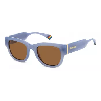 Gafas de sol cuadradas cat-eye de mujer Polaroid PLD6213SXMVU Havana verde polarizadas UV400