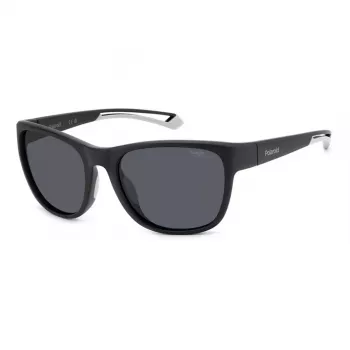 Gafas de sol unisex POLAROID SPORT PLD7051S003 - Montura negra, lentes grises polarizadas, 57 mm