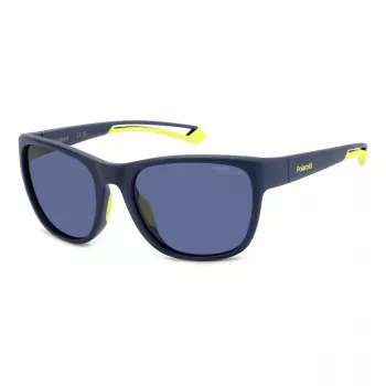 Gafas de sol Polaroid Sport PLD7051SFLL - Montura negra mate, lentes grises polarizadas - Unisex - 57/19/130 mm
