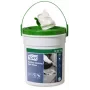 TORK 190594 toallitas de limpieza de superficies, 58 uds., 27 x 27 cm, blanco, sin perfume, dispensador recargable