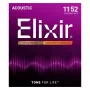 Elixir Strings 11027 cuerdas para guitarra acústica Custom Light NANOWEB (11-52)