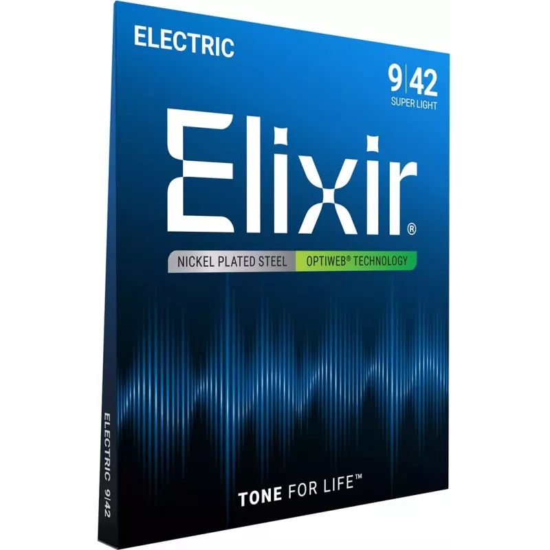 Elixir 12000 cuerdas para guitarra eléctrica Super Light (9-42) PW