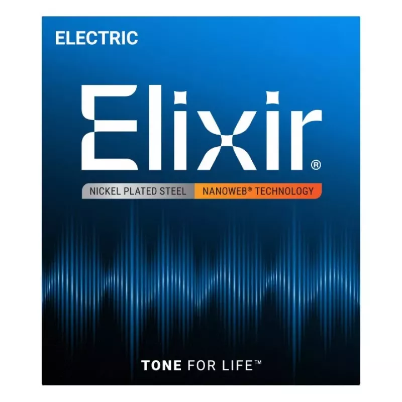 Elixir Strings 12002 cuerdas para guitarra eléctrica Nanoweb, Super Light .009-.042, pack de 6