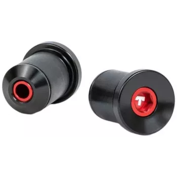 Tilt Bar Ends 22 Size - negro - compuesto de nailon - par