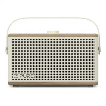 Altavoz Bluetooth portátil Pure Classic Aura con retroiluminación, blanco/roble