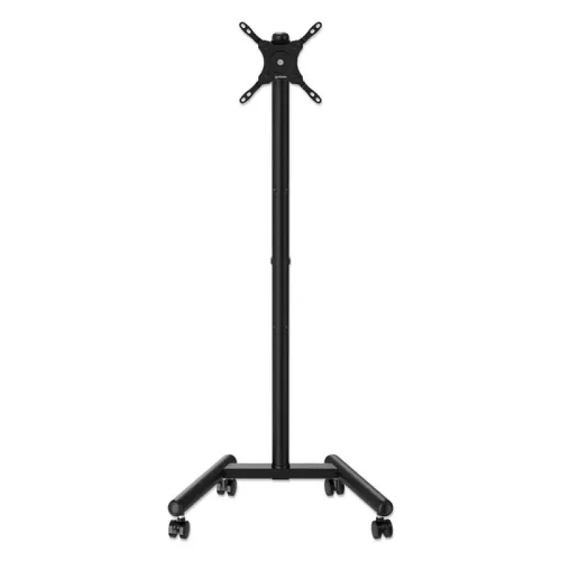 MANHATTAN Soporte compacto para TV y monitor con ruedas 13-50 inch inclinable y regulable en altura, hasta 20 kg, negro (462464)
